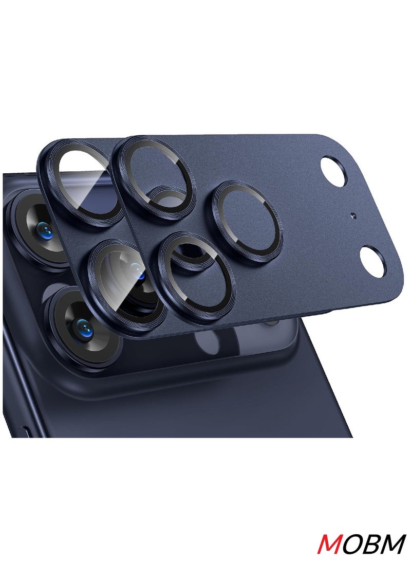 MOBM For iPhone 17 Pro Max Camera Protector Lens Cover Dark Blue Pack of 2 - Image 1